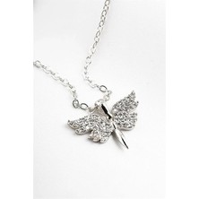 Euromoda Melek Tasarımlı Zirkon Taşlı Kolye