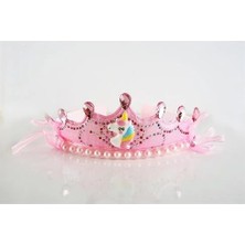 Euromoda Unicorn Tasarımlı Taşlı Parlak Çocuk Tacı