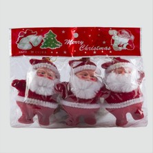 Zero Land Drnds 3 Lü Noel Baba Yılbaşı Ağaç Süsü - Kırmızı