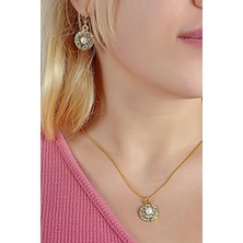 Euromoda Özel Tasarımlı Kolye Küpe Takım Seti