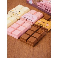 ÖZ OFİS Kawaii Kokulu Çikolata Silgi – Çikolata Görünümlü Sevimli Silgi - Üzeri Baskılı - Tekli