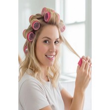 Caş Dekorasyon Kırmızı Renk 6'lı Küçük Boy Bigudi Set