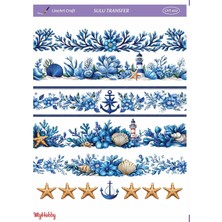 Lineart LNT602 Marine Desenli BORDÜR25*35 cm Açık Zemin Sulu Transfer