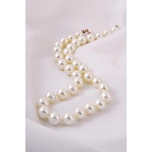 Euromoda Beyaz Inci Taşlı Incili Kolye