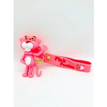 Euromoda Pembe Panter Karakterli Klipsli Bileklikli Anahtarlık Aksesuar