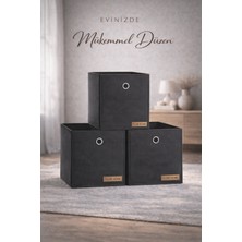 Flow Home Saklama Sepeti Dolap Organizer Katlanabilir Raf Gardırop Düzenleyici Kıyafet Saklama Kutusu Siyah