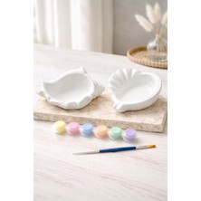 Deniz Kabuğu Modelleri 2 Model Bir Arada Boyama Seti Deniz Kabuğu Tabaklar