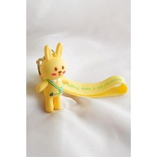 Euromoda Tavşan Tasarımlı Sarı Renkli Klipsli ve Anahtarlıklı Aksesuar