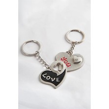 Euromoda 2li Kalp Tasarımlı Best Friends Arkadaş Anahtarlık Aksesuarı