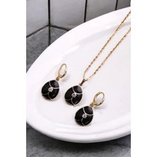 Euromoda Özel Tasarımlı Kolye Küpe Takım Seti