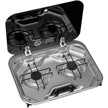 Dometic PI8022 Iki Gözlü Gazlı Ocak Cam Kapaklı 480X370 mm