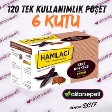 Hamlacı Keçiboynuzu Öğütülmüş Toz | 120 Tek Kullanımlık Poşet | Doğal Keçiboynuzu Öğütülmüş Tozu | 6 Kutu