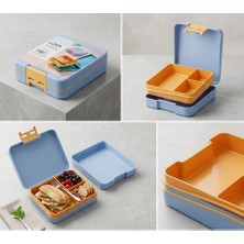 Lova Saklama Kabı 3 Gözlü Mavi & Pembe