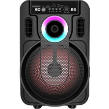Avcı Teknoloji Market 20W Mikrofonlu Bluetooth Hoparlör Rgb Işıklı Şarjlı Taşınabilir Karaoke Speaker