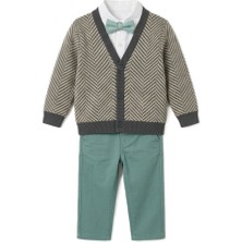 Ilgın Erkek Çocuk Bayramlık Takım Papyonlu Triko Hırkalı 3 Parça Şık Takım 1-4 Yaş