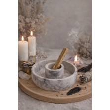 Lethe Studio Design Dekoratif Beton Palo Santo Tütsülük Kasesi – Ritüel ve Tütsü Standı