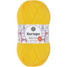 Aesco 1 Adet Baby One Tüylenmeyen El Örgü Ipi Yünü Sarı K154