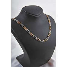 Euromoda Çelik Gold ve Siyah Renkli Unisex Çelik Kolye