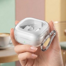 Caseonn Samsung Galaxy Buds 4 Pro Kılıf Askı Aparatlı Transparan Silikon Şeffaf