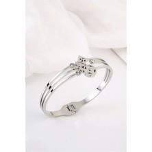 Euromoda Çelik Van Cleef Tasarımlı Gold Renkli Kelepçe Bileklik