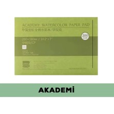 Baohong Suluboya Akademi Blok Defteri (Cold Press) 26X18CM, %100 Pamuk, 200GR (20 Yaprak)