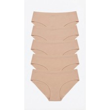 Zi 5 Adet 1 Paket Kahve Klasik Basic Lazer Kesim Bikini Külot