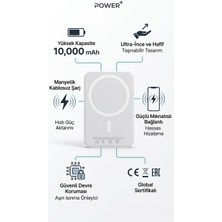 Universal Magsafe Uyumlu Manyetik Kablosuz Powerbank 10000 Mah Taşınabilir Şarj Cihazı