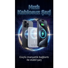 Universal Magsafe Uyumlu Manyetik Kablosuz Powerbank 10000 Mah Taşınabilir Şarj Cihazı