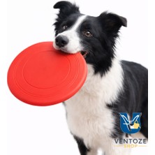 Ventoze Yumuşak Silikon Köpek Frizbi Oyuncağı Diş Dostu Esnek Yüzer Interaktif Köpek Oyuncağı