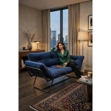AVYNA Arvıona™ Relaxbed Kanepe | Mekanizmalı Açılır Premium Çekyat - Ikili Yataklı Koltuk - Lacivert