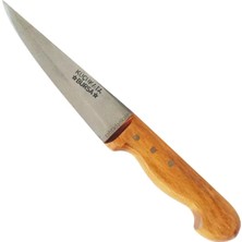 AyrStore Buğz Eco Lounge Küçükata Bursa Kalın Sivri Kasap Bıçağı No:3, 17 cm - Ahşap Sap