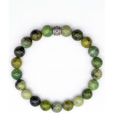 MMİF Doğal Yeşim Taşı Bileklik - 8mm Hakiki Doğaltaş - Şans ve Denge Bilekliği (Unisex)