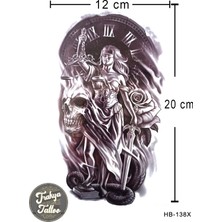 Trakya Tattoo Geçici Dövme 1-2 Hafta Kalıcı Yarım Kol Adalet Kadın