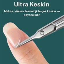 Genel Manikür & Tırnak Makası - Profesyonel Paslanmaz Çelik Ultra Keskin - Hassas Kesim Makası