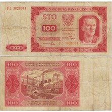 Banknoting Polonya 100 Zloty 1948 Temiz+