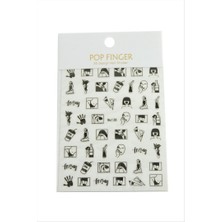 Zero Land Drnds Eldiven Tattoo Dövme Sticker - Siyah