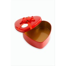 Zero Land Drnds Kalp Boş Kırmızı Metal Kutu 16 cm - Kırmızı
