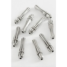 Zero Land Drnds Plastik Çizgili Tesbih Imame Atı 50 Gram - Gümüş Rengi