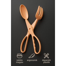 Genel Makas Tipi Salata Maşası – Ergonomik Tutuşlu Dayanıklı Plastik Salata Servis Maşası