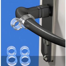 Genel 10 Adet Şeffaf Kapı Kolu Tamponu - Silikon Sessiz Darbe Emici Kapı Stopper Halkası