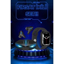 AyrStore Buğz Yeni Nesil Akıllı Saat ve Kablosuz Kulaklık Kampanyası Ikili Set Bluetooth Bağlantılı
