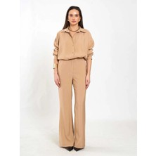 Lefon Kadın Düz Kemer Pantolon 031651