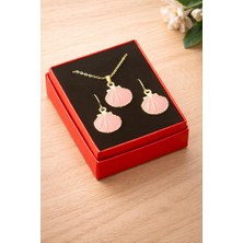 Zero Land Drnds Istiridye Mineli Kutulu Kolye Set -  Pembe