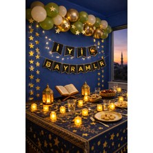 Okavango “3 Metre Led”, “iyi Bayramlar” Ramazan Süslemesi, Ramazan Hediyesi, Ramazan Bayramı Oda Mekan Süsleme Banner