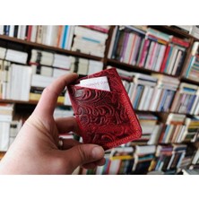 Mahfuz Hakiki Deri Tamamen El Emeği Minimalist Cüzdan Kartlık 9,5x7 cm  NLU387