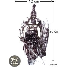 Trakya Tattoo Geçici Dövme 1-2 Hafta Kalıcı Yarım Kol Spartacus