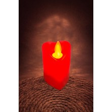 Zero Land Drnds Kalp Şekilli Işıklı Mum - Kırmızı