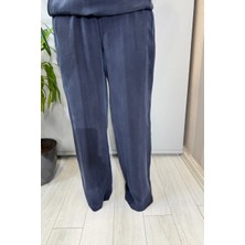 Miss Dalida Bol Paça Basic Cupro Pantolon Lacivert T26Y-7003