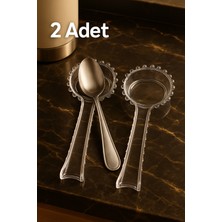 Genel 2 Adet Şeffaf Plastik Kaşık Altlığı – Lüks Mutfak Kaşıklık Standı