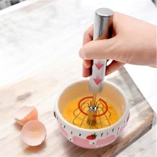 Genel Otomatik Paslanmaz Çelik El Mikseri – Pratik Basmalı Karıştırıcı, Süt Köpürtücü ve Yumurta Çırpıcı